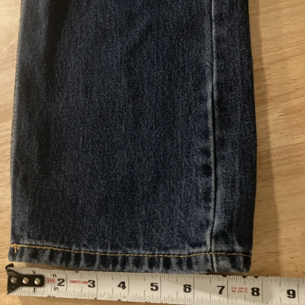 Men's Levis Jeans Size 34x32 Style 505 Straight Leg Dark Wash
